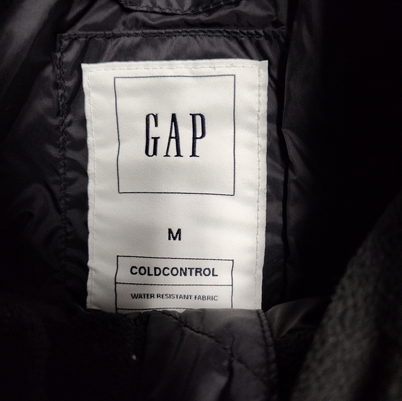 Gap Down Puffer Jacket Black Full Zip Size M Light Flaw Read Description - Picture 5 of 5